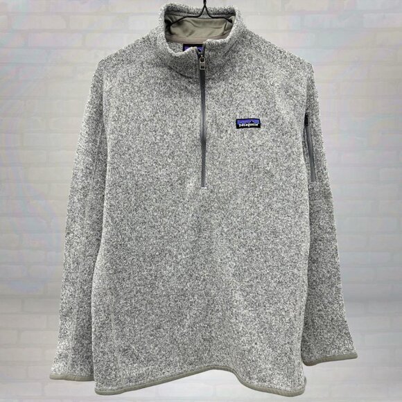 Patagonia Better Sweater 1/4 Zip Pullover - Gray Fleece Jacket Size Ladies Large - Picture 1 of 4